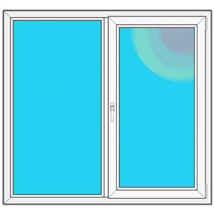Серия домов II 18 - Двухстворчатое окно, с триплексом