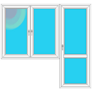 Серия домов II 18 - Балконный блок c энергосберегающим стеклом